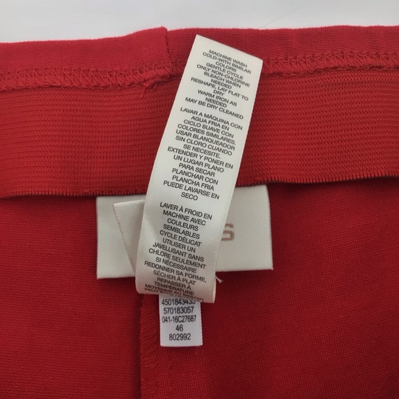 Chico's Women's Juliet Ankle Red Pants Size 2 - Picture 5 of 14